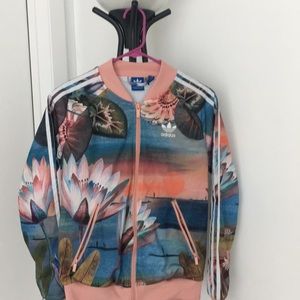 Adidas zip up bomber jacket